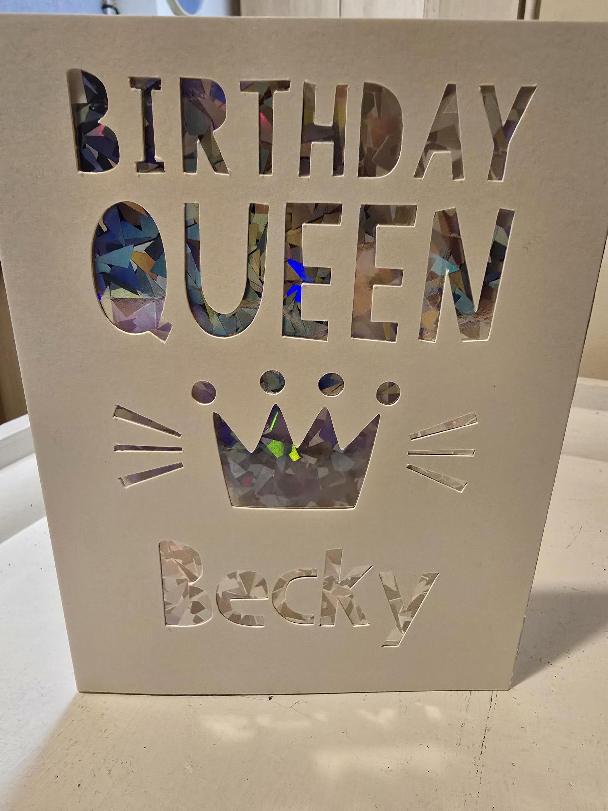 Personalise Birthday Queen Card