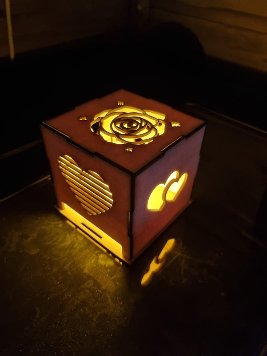 Personalised Valentines Love LED Box