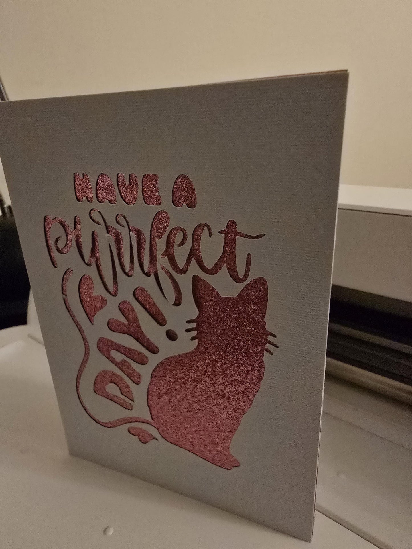 Have a purrrfect Day Cat Birthday card