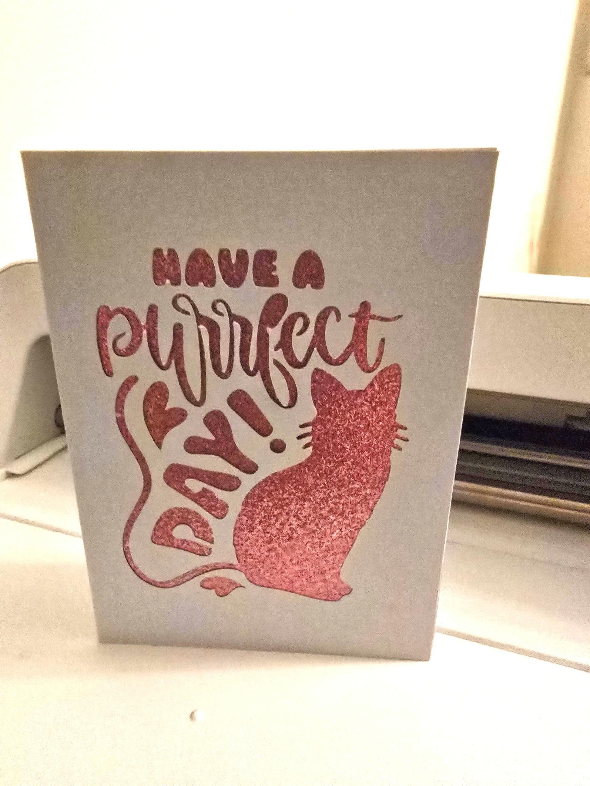 Have a purrrfect Day Cat Birthday card