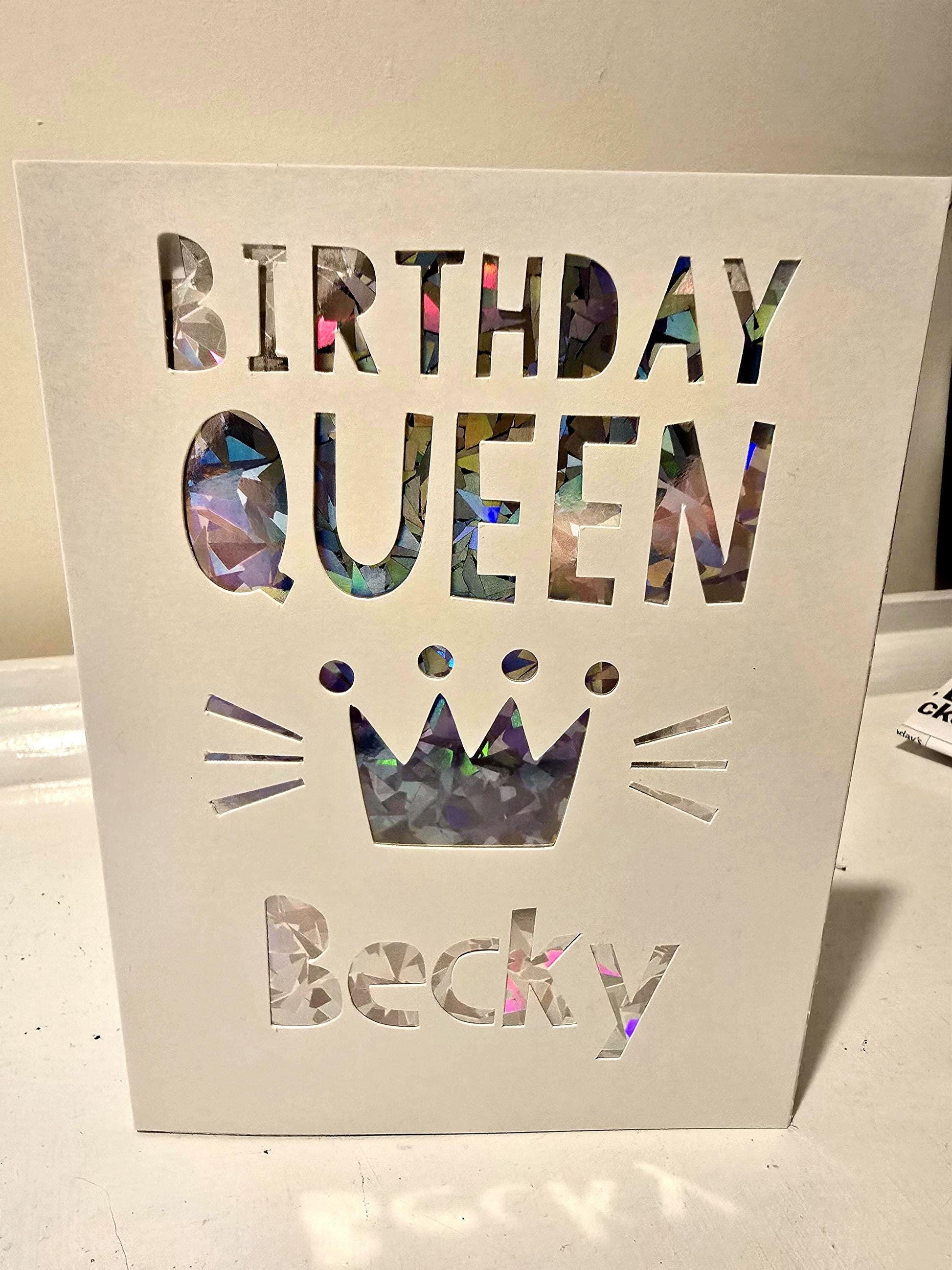 Personalise Birthday Queen Card