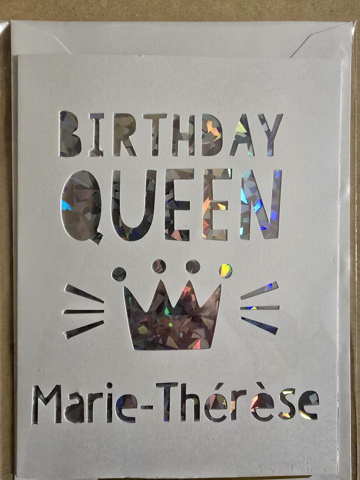 Personalise Birthday Queen Card