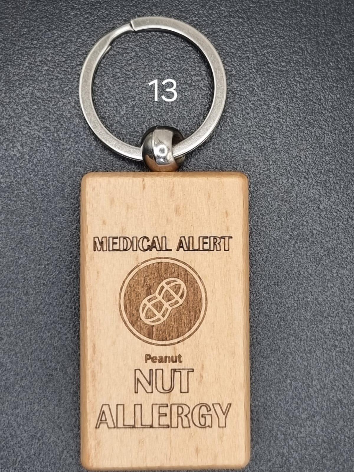 Medical Wooden Keyrings