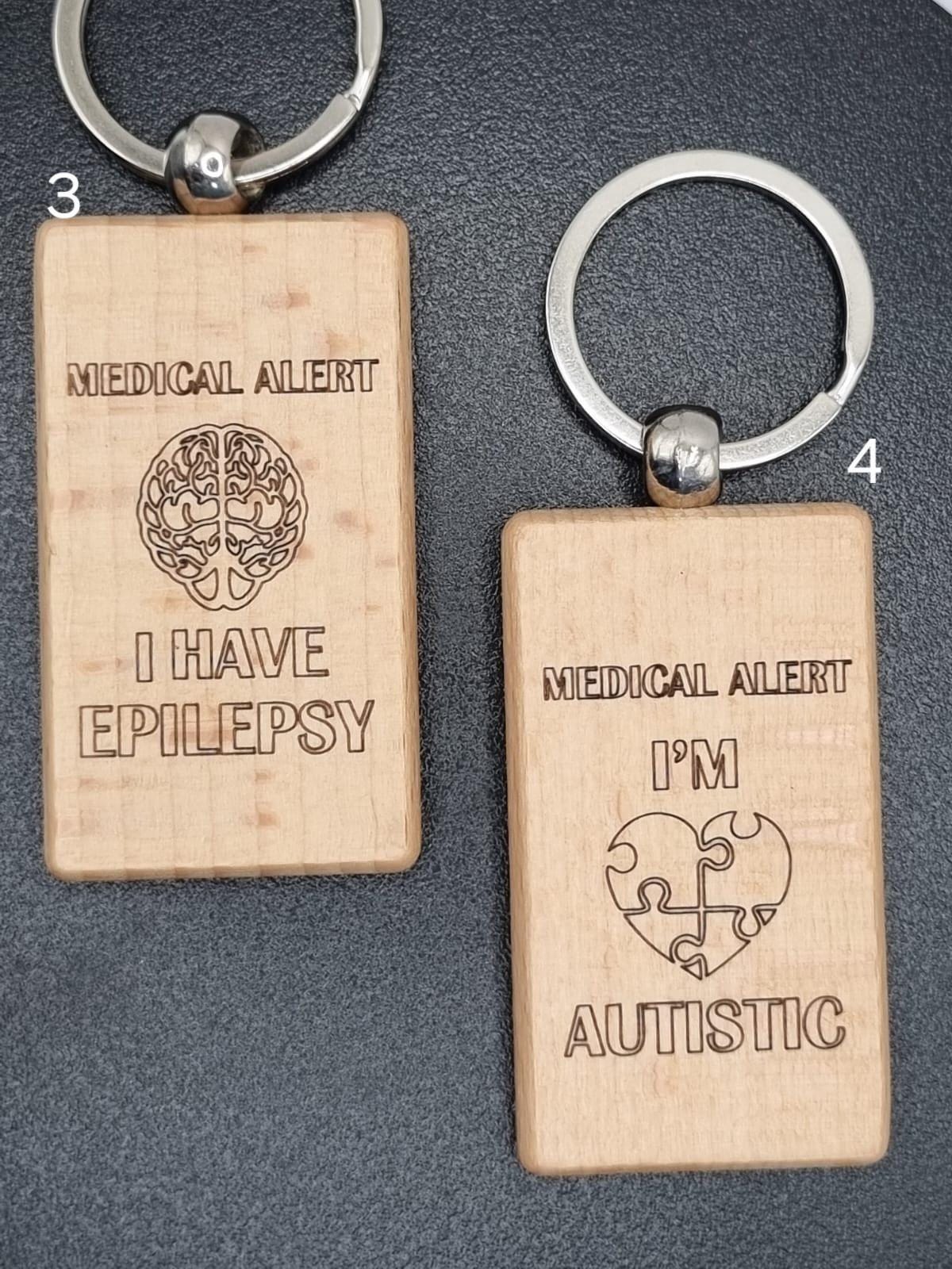 Medical Wooden Keyrings