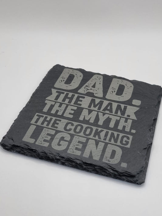 Dad The Legend Slate Coaster