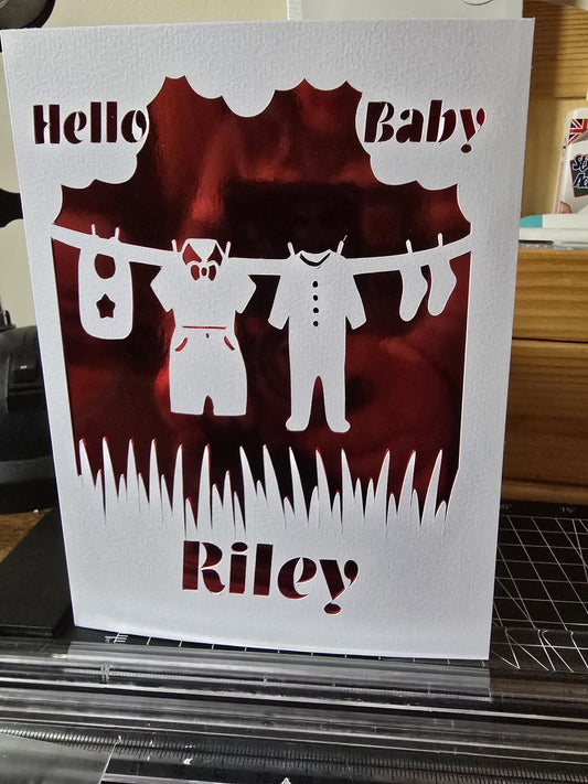 Hello Baby Personalise Card