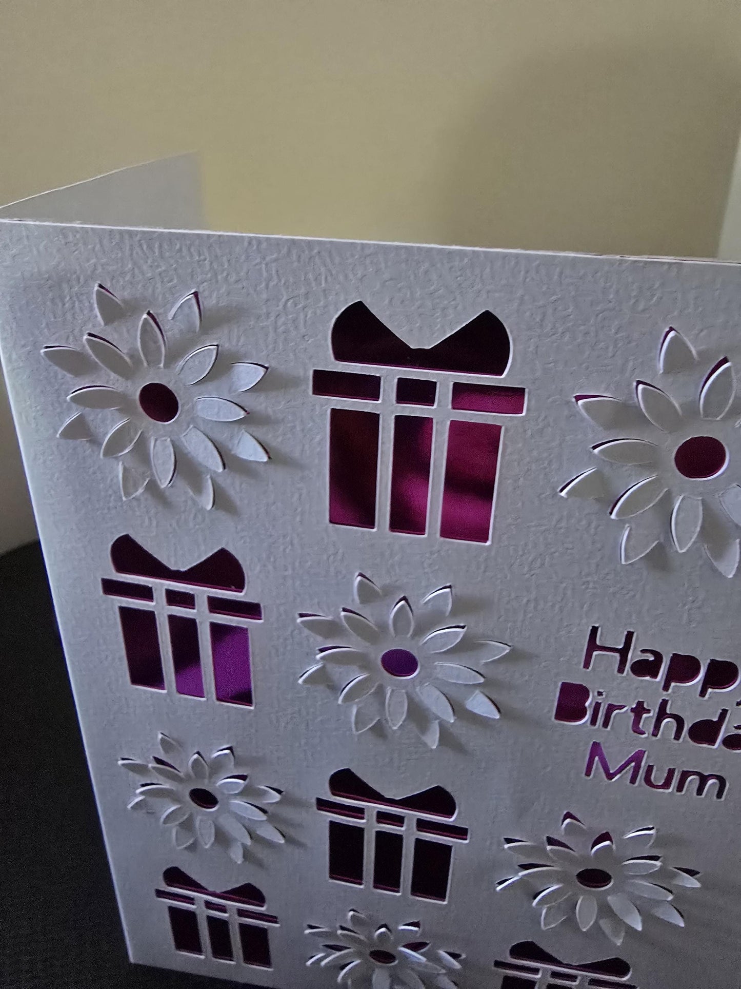Happy Birthday Mum 3D Flowers Card