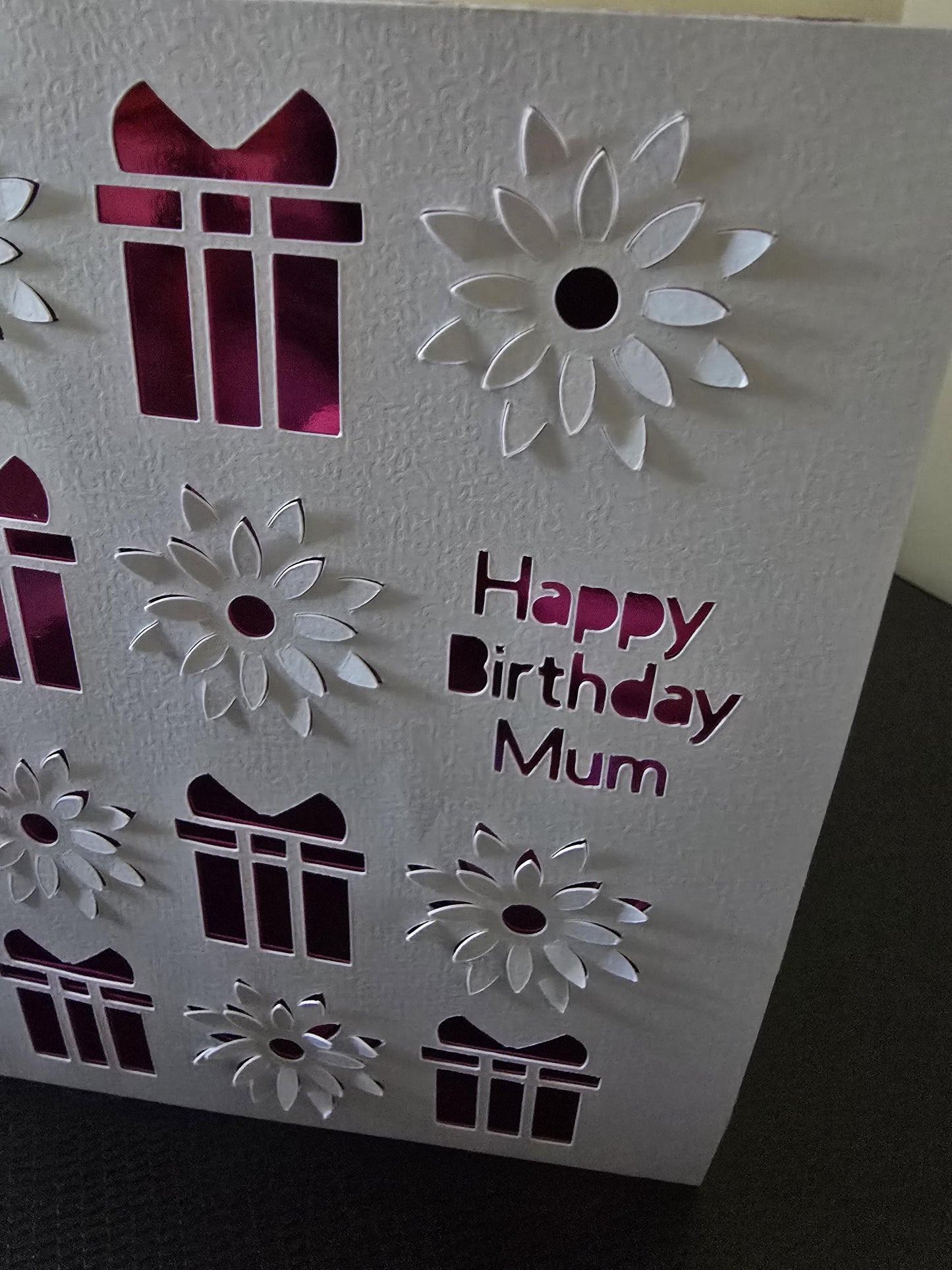 Happy Birthday Mum 3D Flowers Card