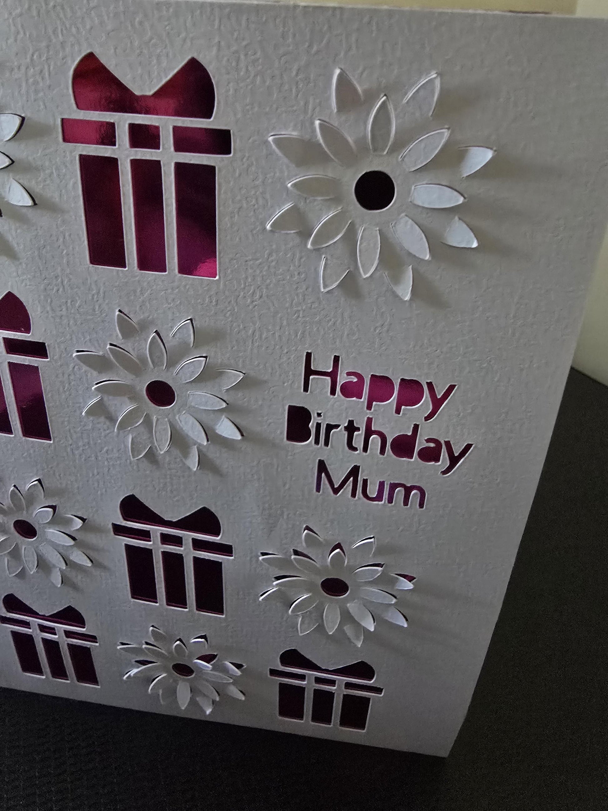 Happy Birthday Mum 3D Flowers Card