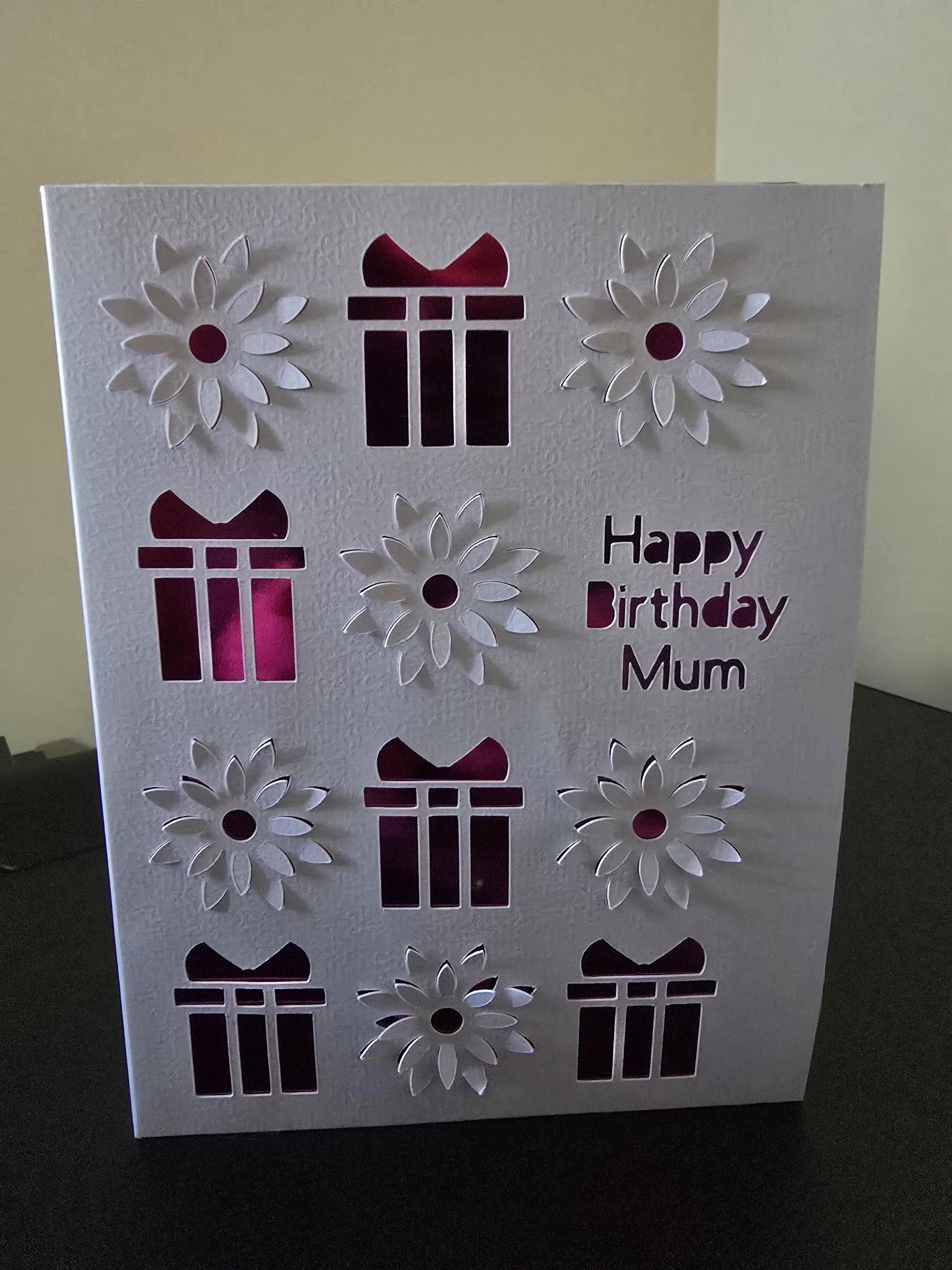 Happy Birthday Mum 3D Flowers Card