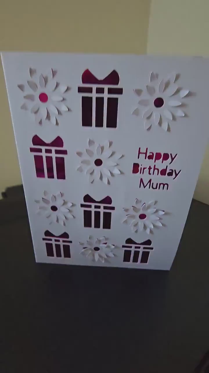 Happy Birthday Mum 3D Flowers Card