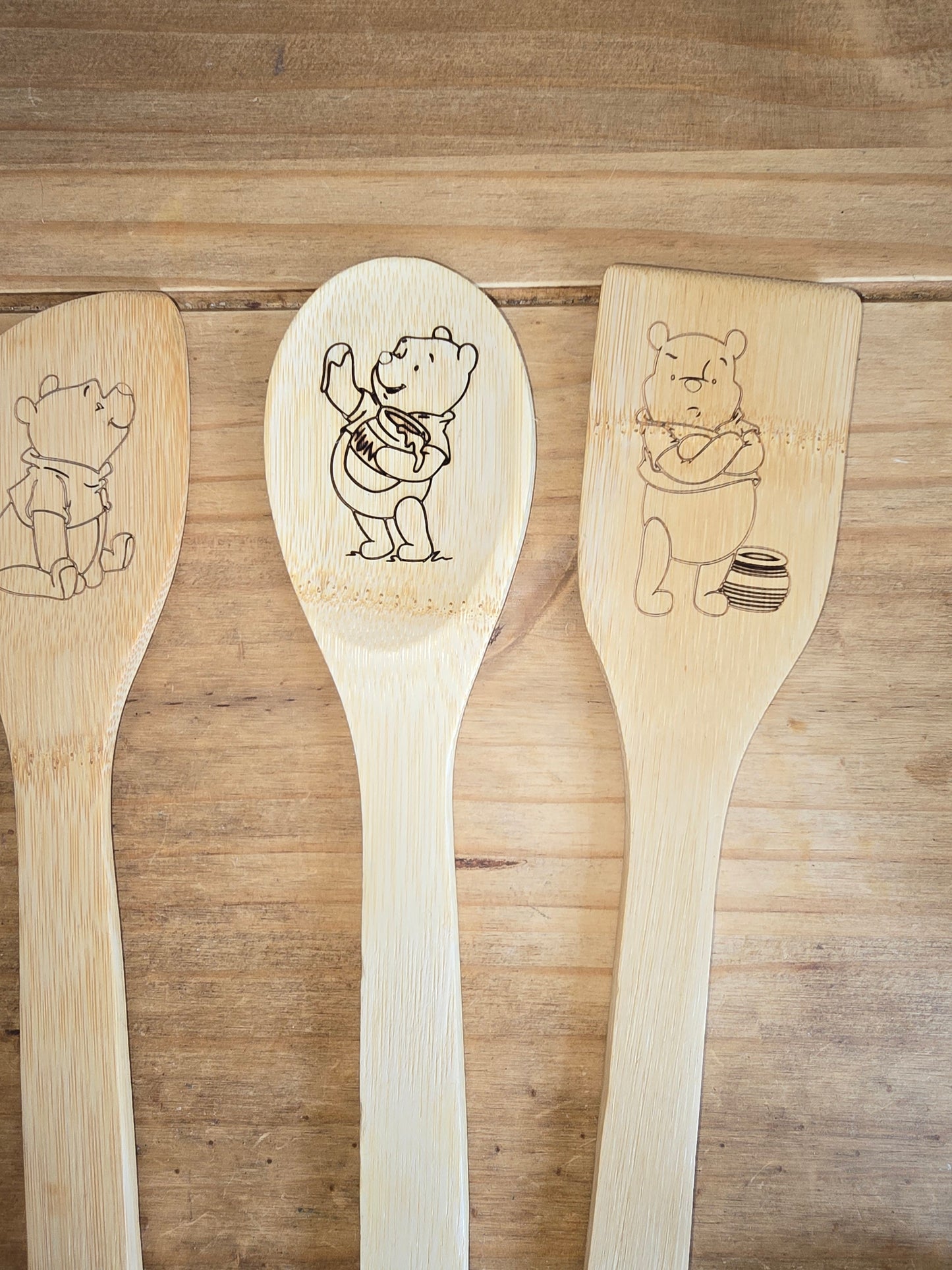 Personalise Wooden Kitchen Utensils Pack of 3