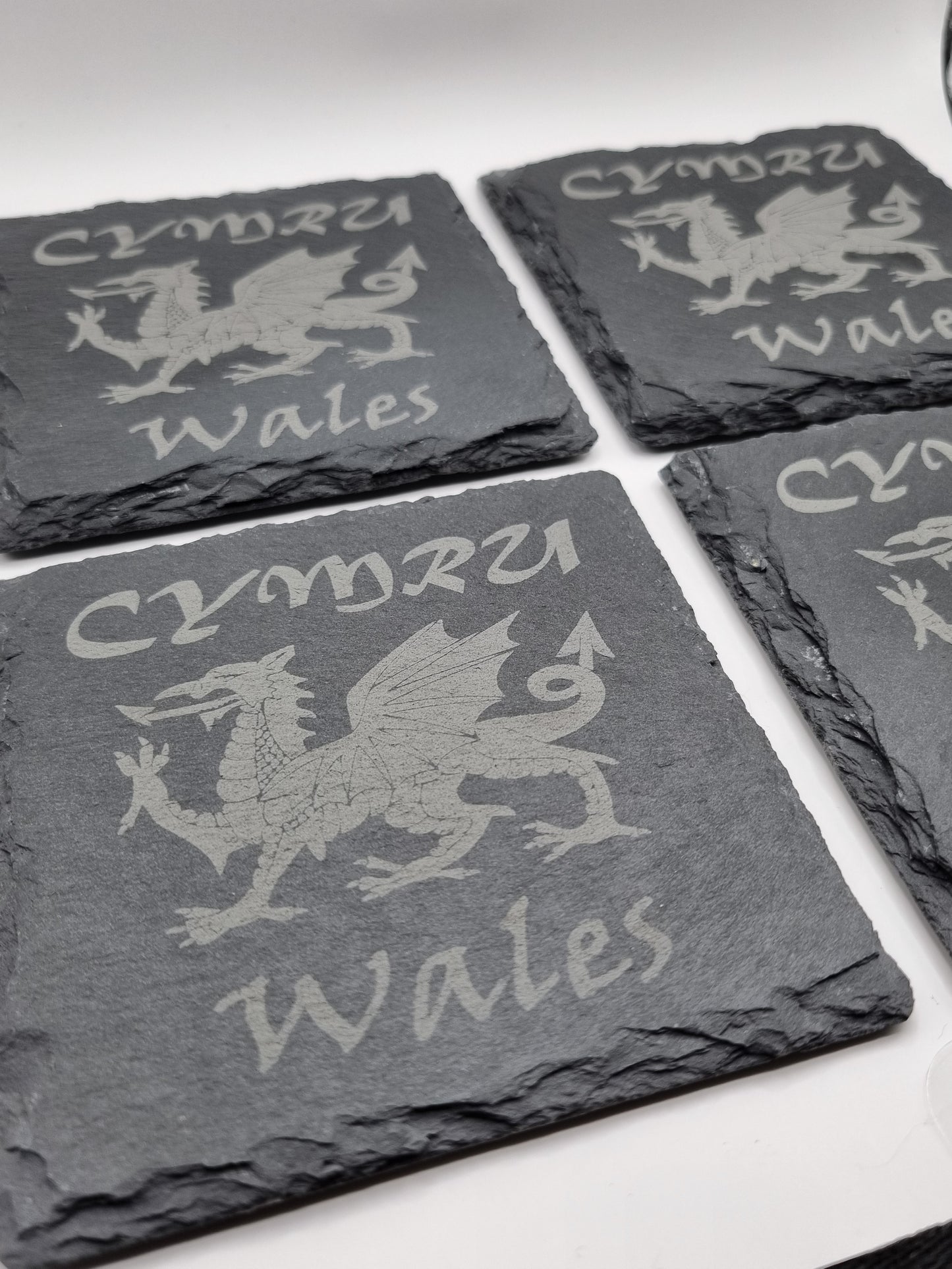 Set of Personalised Slate Coasters.