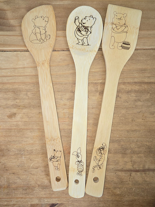 Personalise Wooden Kitchen Utensils Pack of 3