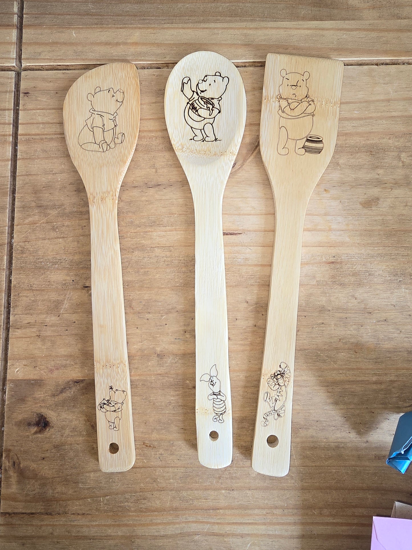 Personalise Wooden Kitchen Utensils Pack of 3