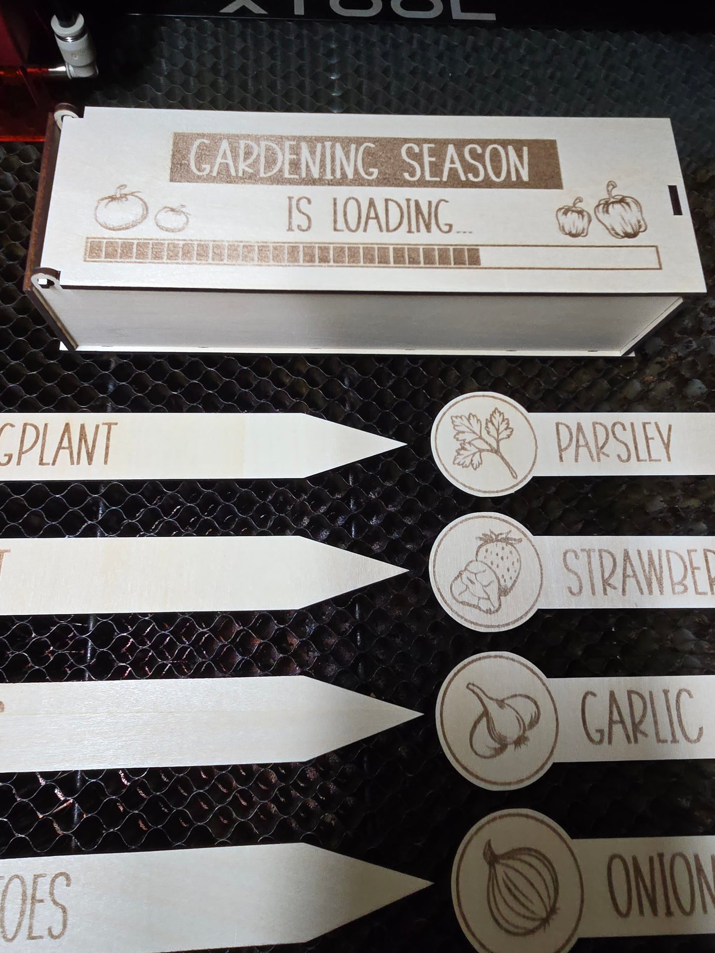 Garden Wooden Labels and Box