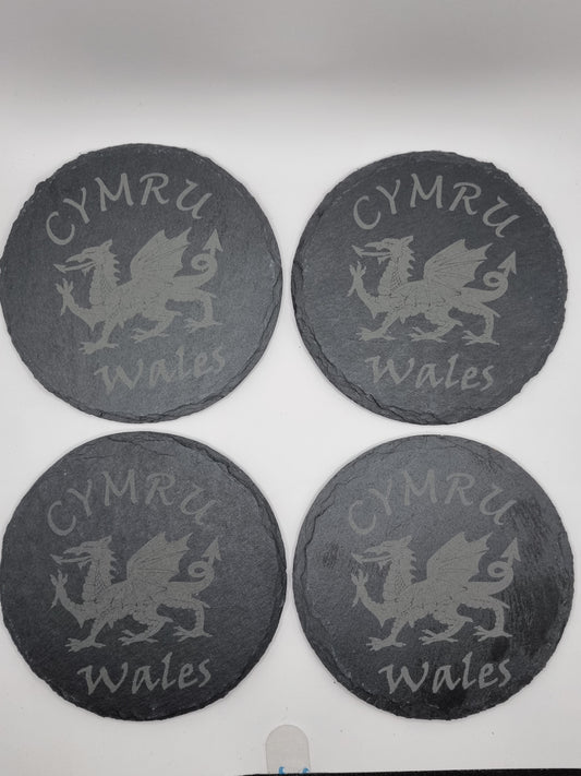 Set of Personalised Slate Coasters.