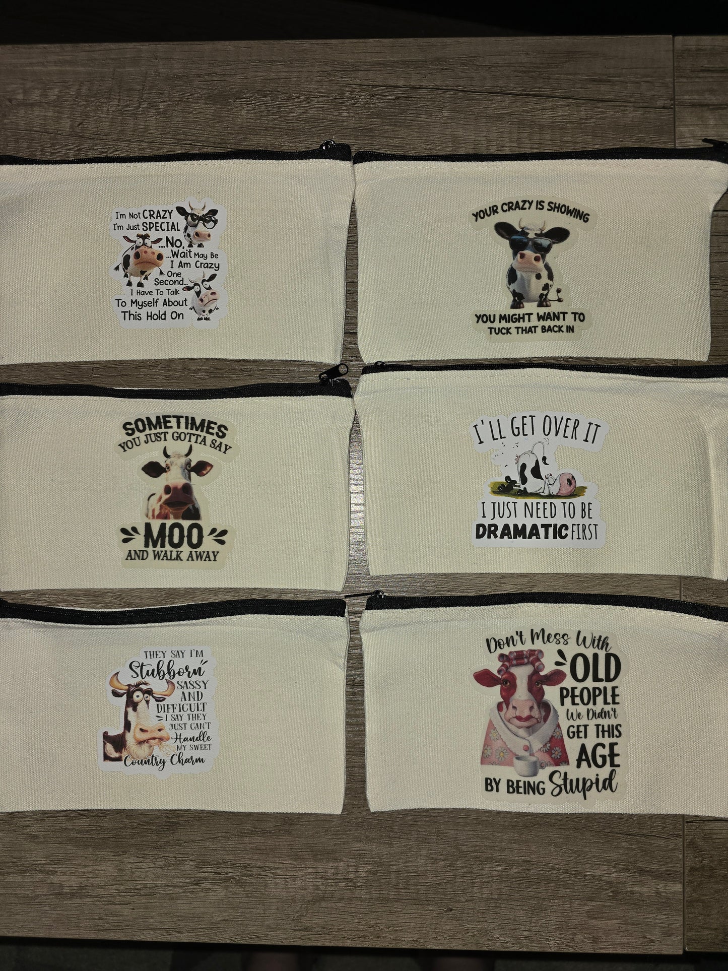 Udderly Fabulous Makeup Bags 🐄💄 | Funny Quotes & Moo-tivational Style!